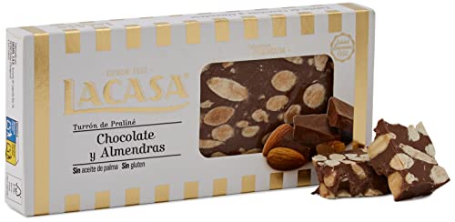 Lacasa - Turron Chocolate con almendra, 250 g