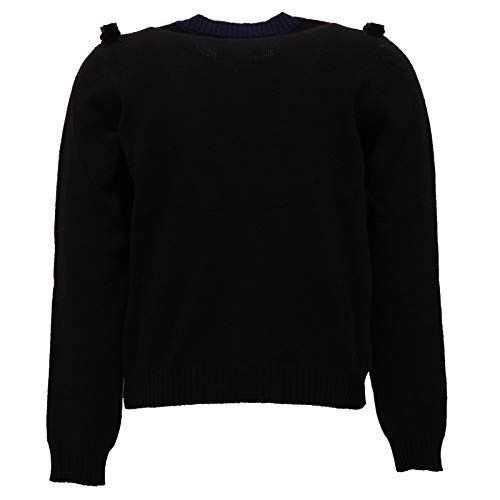 Lanvin 2328Z Maglione Bimba Girl Cardigan Mix Wool/Cashmere Blue/Black Sweater [6 Years]