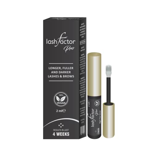 Lashfactor Pro, producto que acelera el crecimiento de las pestañas en tan sólo 4 semanas con una fuerza triple, probado por un dermatólogo y un oftalmólogo, 2ml