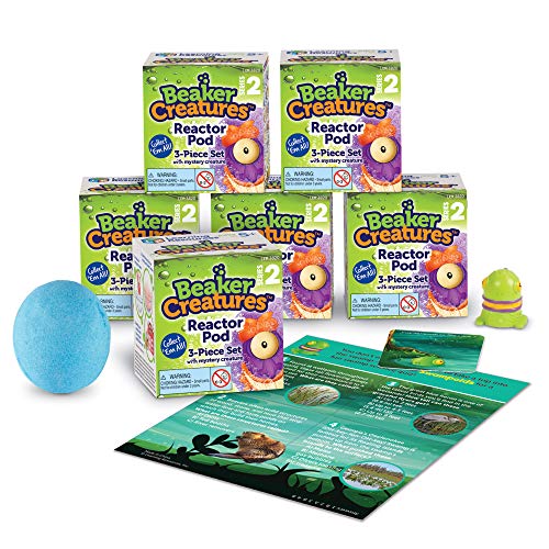 Learning Resources- Reactor Pods Pack de 6 Unidades de cápsulas reactivas Beaker Creatures (Serie 2), Color (LER3825)