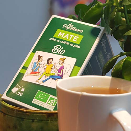 LES PAPOTEUSES | Infusiones mate bio | 60 bolsitas | Cajas para infusiones de 3 confecciones de 20 bolsitas | Certificado orgánico