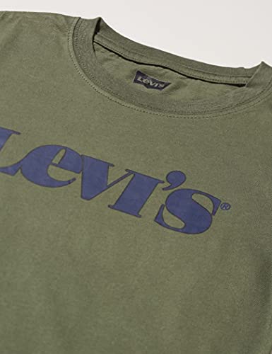 Levi's kids Lvb-Camiseta Larga con diseño gráfico, Tomillo, 10 Años para Niños