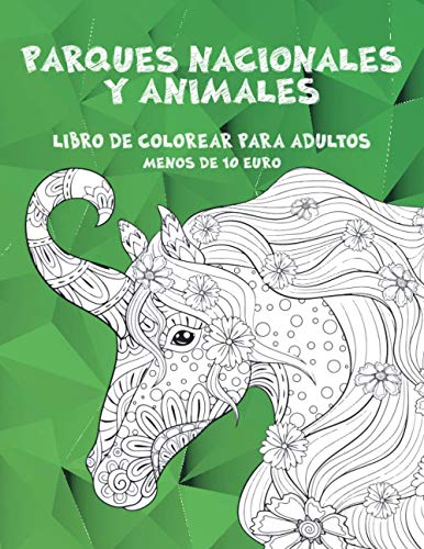 Libro de colorear para adultos - Menos de 10 euro - Parques Nacionales y Animales