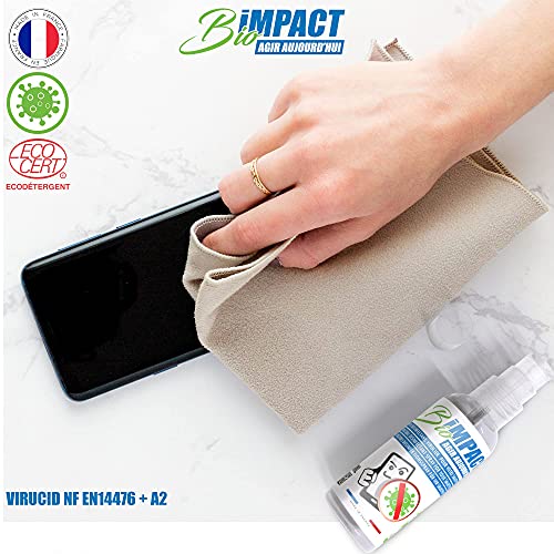 Limpiador de Pantalla de Ordenador - VIRUCIDA - 50 ml - Bío, ELIMINA EL 99,9% DE LAS BACTERIAS Y LOS VIRUS, Spray Desinfectante para Teléfono Móvil, Limpiador de Teclado, Limpieza PC, Limpia Pantallas