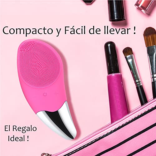 Limpiador Facial de Silicona con Tecnología sónica. Cepillo de limpieza y Masajeador Facial. Resistente al Agua. Adecuado para Todos los Tipos de Piel.