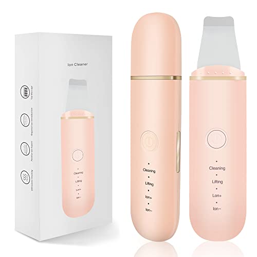 Limpiador Facial Eléctrico, Exfoliación de Cara, Peeling Facial 4 Modos para Limpiar los Poros y Cuidar la Piel, USB Recargable, Ideal para Acné (Rosa)