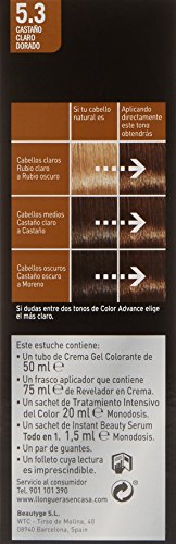 Llongueras Advance Tinte de Cabello Permanente Tono #5.3 Castaño Claro Dorado