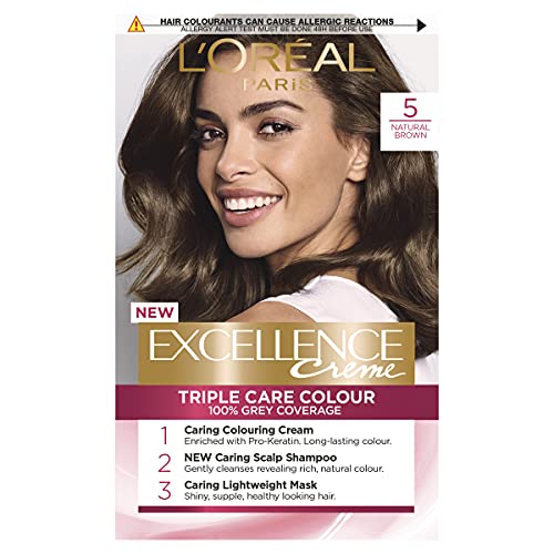 L'Oreal Excellence - Tinte permanente para el cabello, color marrón natural