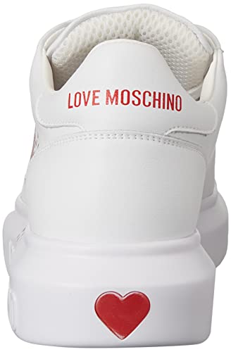 Love Moschino Nuova pre-Collezione Primavera Estate 2022, Zapatillas Deportivas Mujer, Bianco, 35 EU