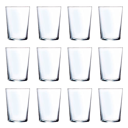 Luminarc - Juego de 12 vasos de cristal 53 cl, modelo"Ruta", pack 12 vasos para agua, bebidas, 12,3 x 8,8 cm, ligeros, aptos para lavavajillas