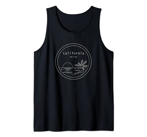 MALIBU Los Angeles California Beach Surfer USA vacation Camiseta sin Mangas