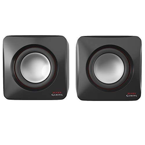 Mars Gaming MAS0, Altavoces Gaming Compactos, 8W, USB, Jack 3.5mm, PC/Mac/Smartphone/Tablet