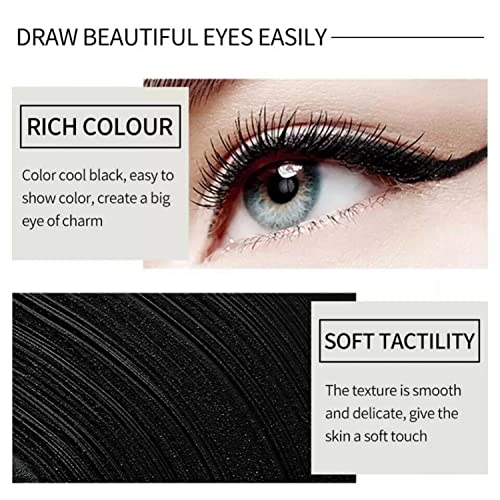 Matte Quick-Dry Eyeliner Waterproof Eye Liner Pencil Smudgeproof, Matte Quick-Dry Eyeliner Matte , All-Day Long Lasting Waterproof Smudge-Proof Makeup Eyeliner (2pcs)