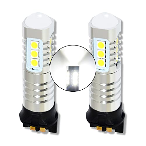 MCK Auto - Reemplazo para PW24W LED CanBus Juego de bombillas blancas muy claras y sin erros CC F30