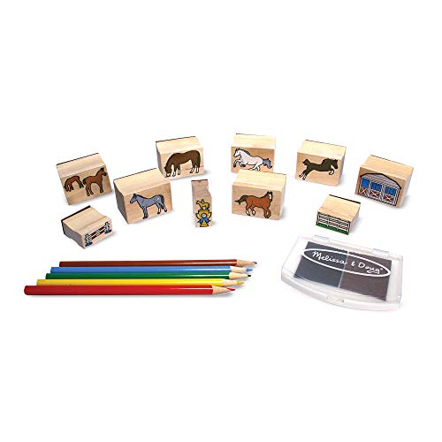 Melissa & Doug Sellos de Madera con Diseños de Caballos, Horses (12410)