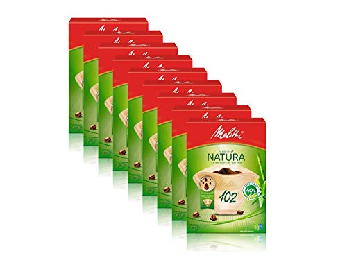 Melitta bolsas de filtro 102/80 Natura aroma marrón natural (paquete de 9)