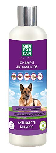 MENFORSAN Champú Perros Anti-Insectos con Margosa, Geraniol Y Lavandino - 300 ml