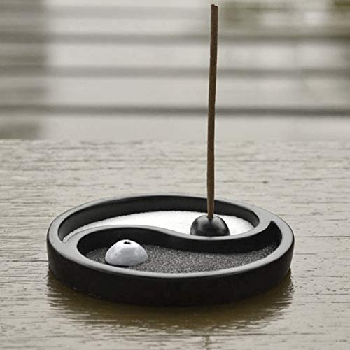 Mesa de arena Yin Yang ajustable de longitud suave delicada, arena de jardín zen, quemador de relajación conveniente para meditación para descompresión