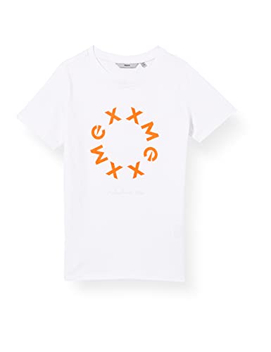 Mexx Crewneck Logo T-Shirt Camiseta, Blanco, 110/116 cm para Niños