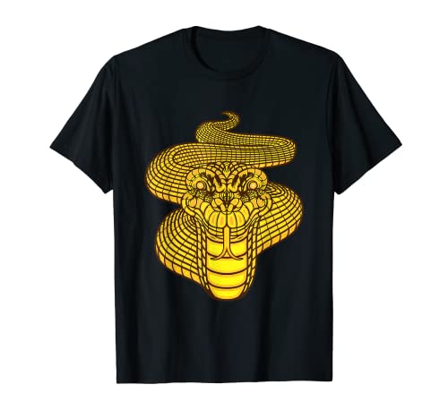 Mirada hipnotizante Serpiente de piel amarilla aterradora Camiseta