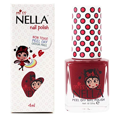 Miss Nella FAV TEACHER- Esmalte especial para uñas con brillos para niños, fórmula despegable, a base de agua y sin olor