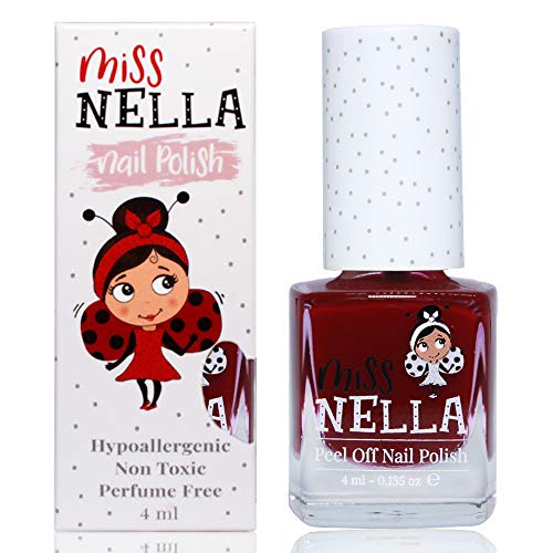 Miss Nella FAV TEACHER- Esmalte especial para uñas con brillos para niños, fórmula despegable, a base de agua y sin olor