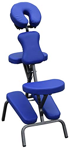 Mobiclinic, Silla de masaje, Múltiples usos (tatuaje, fisioterapia, rehabilitación o estética), Marca Española, Con Reposacabezas, Regulable, Plegable, Portátil, Incluye bolsa de transporte, Azul