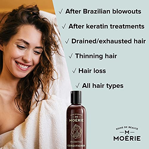 Moerie Mineral Conditioner – For Longer, Thicker, Fuller Hair - Vegan Hair Products – Paraben Free Hair Products – All Hair Types – Reverse Hair Loss – 250ml