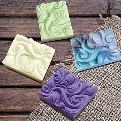 Moldes de silicona para jabón, 2 unidades, Ocean Wave caseras, molde para cupcakes, magdalenas, 4 cavidades para hacer jabón, accesorios para el moho