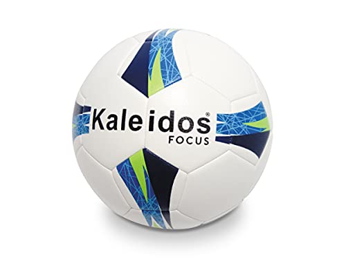 Mondo Sport – Balón de fútbol Focus Kaleidos 5 – Talla 5 Soccer School – 440 g – Blanco Azul Verde – 13876