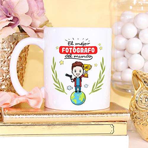 MUGFFINS Taza Fotógrafo (Mejor del Mundo) - Regalos Originales y Divertidos de Fotografía