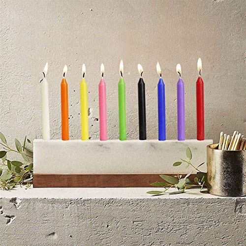 MUOIVG Velas de 100 Piezas,Colores Surtidos de hechizos Velas sin Goteo pequeño para Chimes, Magia, Congregación, vigilia con Velas, rituales, Cera de soja natural,Sin olor ​ni humo,4 Pulgadas de Alto