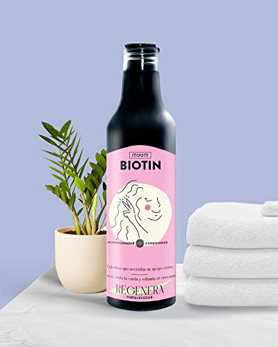 muum - Acondicionador Biotin Regenerador. Previene la caída del cabello, estimula el crecimiento y fortalece la fibra capilar - 500 ml.