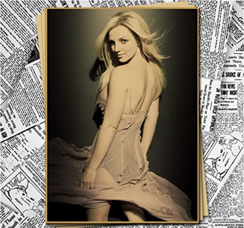 MXIBUN Britney Spears Beauty Poster Nostálgico Retro Kraft Paper Poster Dormitorio Pintura Decorativa Colgante Picture 42 * 30Cm Sin Marco