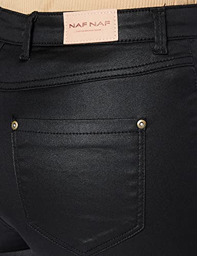 Naf Naf Fcoaty Pantalones de Vestir, Negro, 38 para Mujer