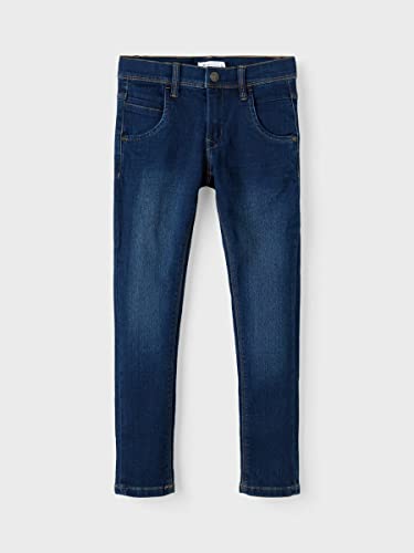 NAME IT Nittax Slim/XSL Dnm Pant Nmt Noos Vaqueros, Azul (Dark Blue Denim Dark Blue Denim), 134 para Niños