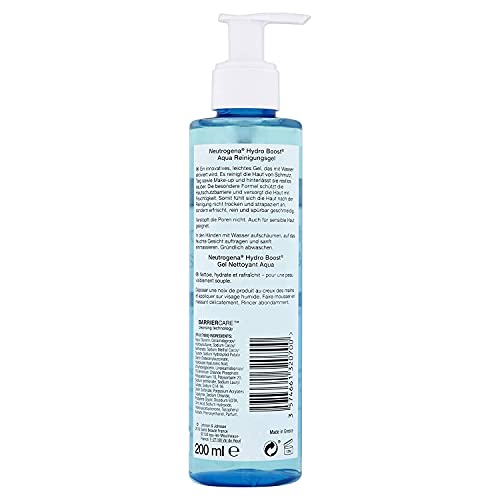 Neutrogena Gel Limpiador Hydro Boost Aqua, 200 ml botella (1er Pack)