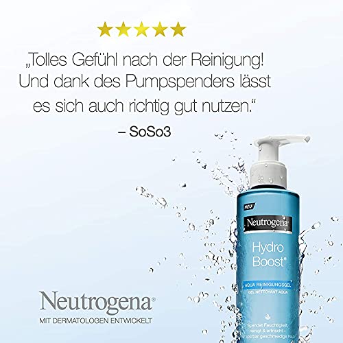 Neutrogena Gel Limpiador Hydro Boost Aqua, 200 ml botella (1er Pack)