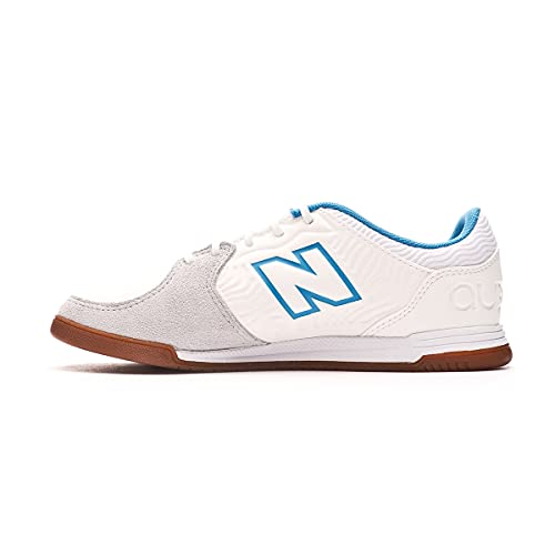 New Balance Audazo v5+ Command IN Niño, Zapatilla de fútbol Sala, White-Helium, Talla 4 US (36 EU)