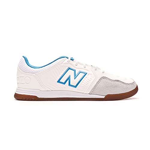 New Balance Audazo v5+ Command IN Niño, Zapatilla de fútbol Sala, White-Helium, Talla 4 US (36 EU)