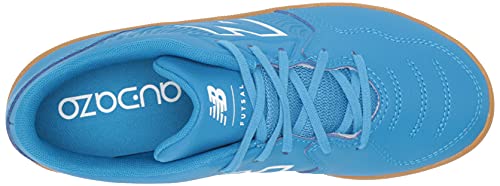 New Balance Audazo v5+ Control IN Niño, Zapatilla de fútbol Sala, Helium-White, Talla 4.5 US (37 EU)