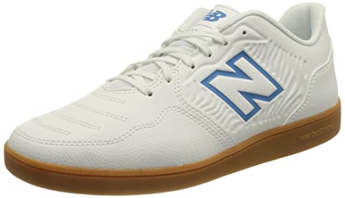 New Balance Audazo v5+ Control IN Niño, Zapatilla de fútbol Sala, White-Helium, Talla 4 US (36 EU)