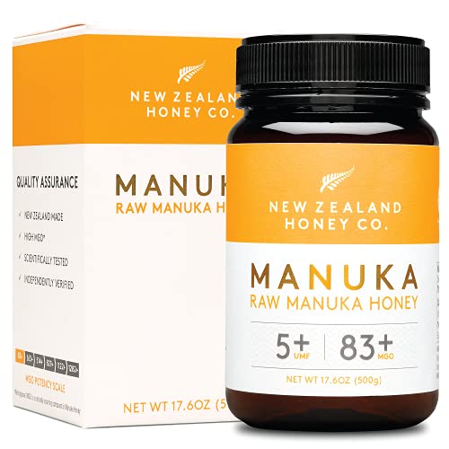 New Zealand Honey Co. Miel de Manuka MGO 83+ / UMF 5+ | Nueva Zelanda Miel 100% Pura y Saludable | 500g