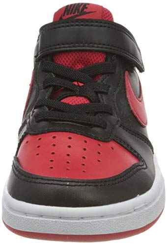 Nike Court Borough Low 2 (PSV), Sneaker, Black/University Red-White, 29.5 EU