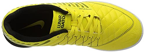 Nike Lunar Gato II IC, Zapatillas de fútbol Hombre, OPTI Yellow White Black, 45 EU