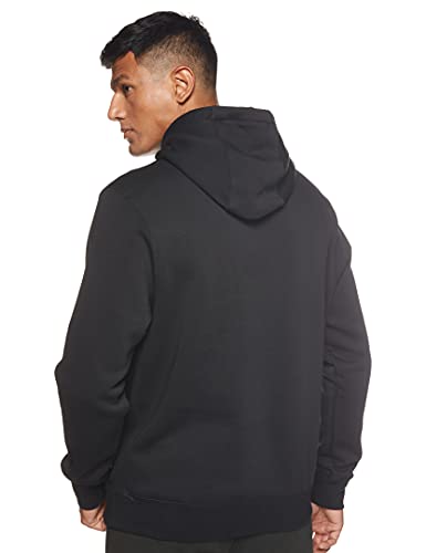 NIKE M NSW Club Hoodie Po BB Sweatshirt, Hombre, Black/ Black/ White, XL