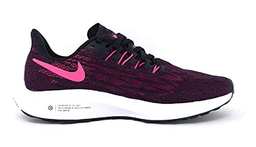 Nike Wmns Air Zoom Pegasus 36, Zapatillas de Running para Asfalto Mujer, Black Pink Blast True Berry WH, 40 EU