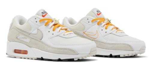 Nike Zapatillas para correr Air Max 90 SE de corcho para mujer, White/University Gold/Sail/Light Bone, 40.5 EU