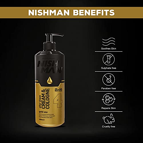 NISHMAN After Shave Cream & Colonia 4 - Gold One 400 ml