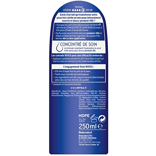 Nivea leche crema nourrissant piel seca con extra secas – 250 ml